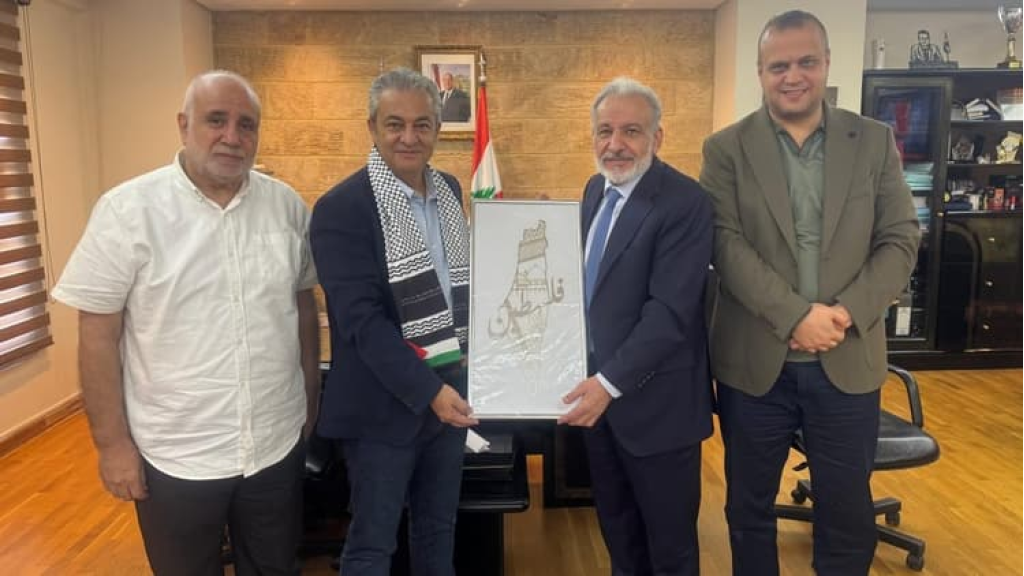 حجازي استقبل مديرة معهد لبنان التقني ووفدا من مؤسسة محمود عباس وفصائل منظمة التحرير