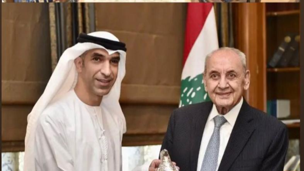 الرئيس بري بحث مع الوفد الإماراتي في تعزيز التعاون واستقبل وسيم منصوري