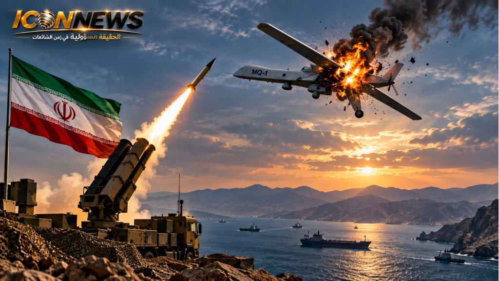 الحرس الثوري يُسقط MQ-1 فوق هرمز.. التصعيد ينتقل مجددًا إلى السماء