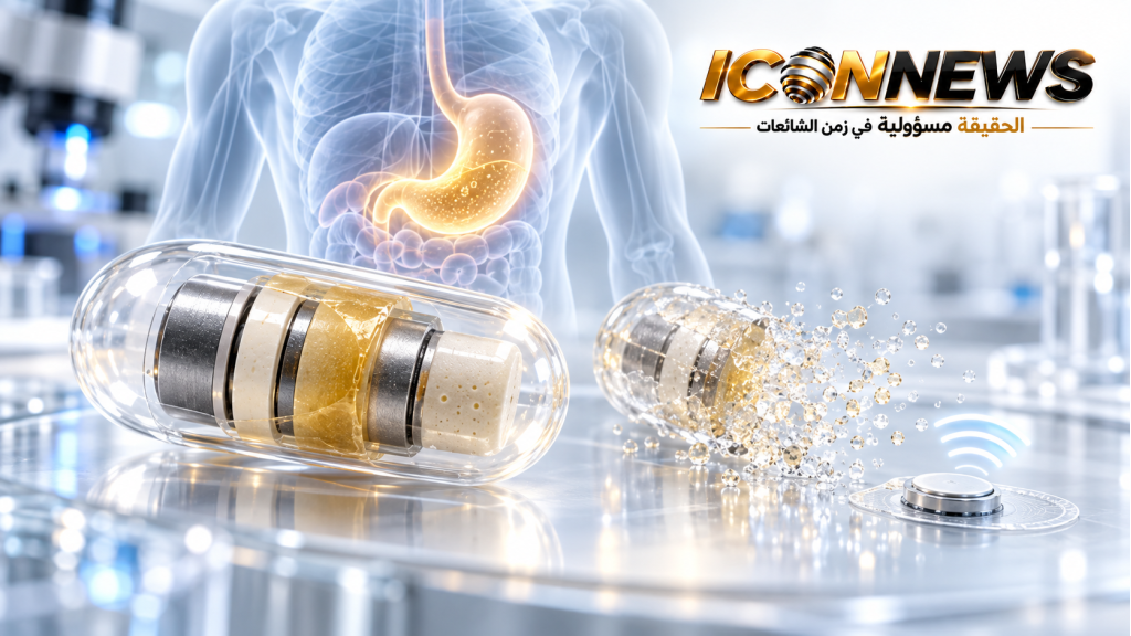 بطارية تُبتلع وتذوب داخل الجسم… ابتكار قد يغيّر علاج أمراض المعدة