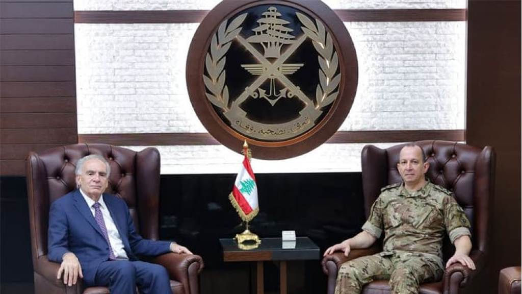 قائد الجيش عرض مع سوليغا وارنو وسفيري الاتحاد الاوروبي ومصر وعبداالله الاوضاع في لبنان والمنطقة