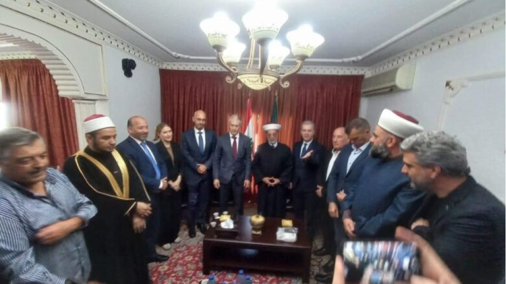 المفتي القاضي الشيخ حسن دلي يستقبل وفداً دبلوماسياً مشتركاً من بلجيكا وبلغاريا والسويد