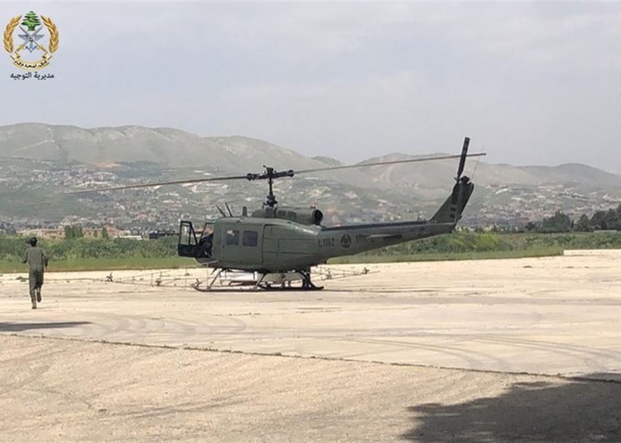 طوافات الجيش تواصل عمليات رشّ مبيدات حشرية في سهل مرجحين- الهرمل
