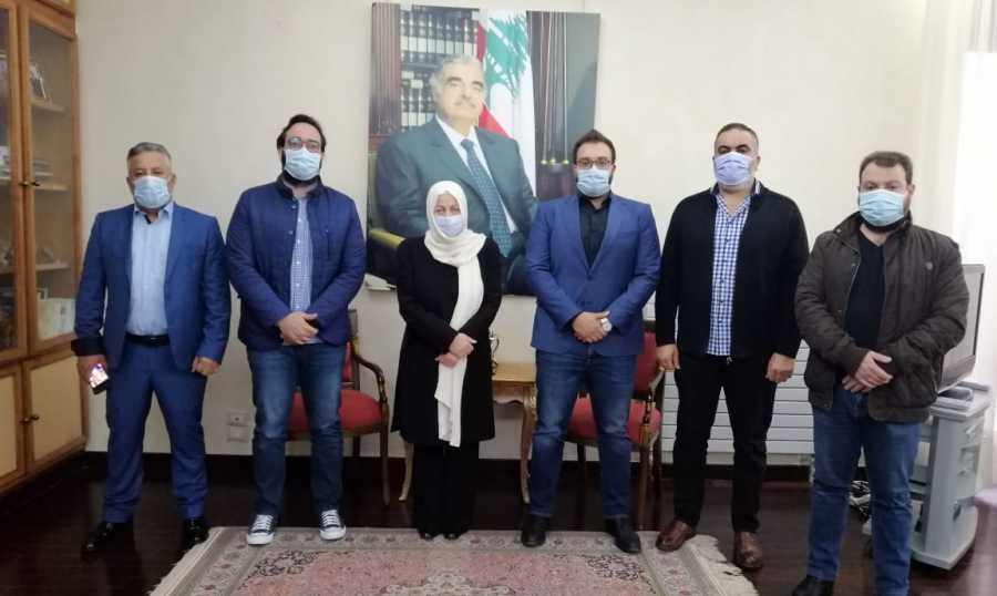 بهية الحريري التقت وفدا من تجمع رجال الأعمال والمهن الحرة