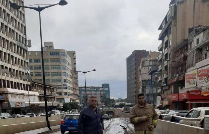 بلدية بيروت: فوج الاطفاء سحب كميات من المياه تجمعت داخل نفق البربير بسبب غزارة الامطار