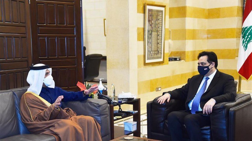 دياب التقى وزير خارجية قطر وتمّ استعراض الأوضاع العامة في لبنان