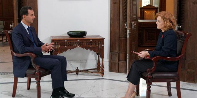 الرئيس الأسد: الولايات المتحدة لا تقبل بشركاء ودول مستقلة بمن فيهم الغرب التابع لها، وهي لا تقبل بشخص مستقل ولا دولة مستقلة