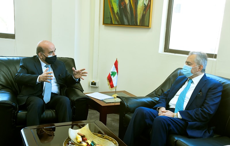 الوزير وهبه سلم سفير سوريا مذكرة أكدت موقف لبنان من ترسيم مياهه